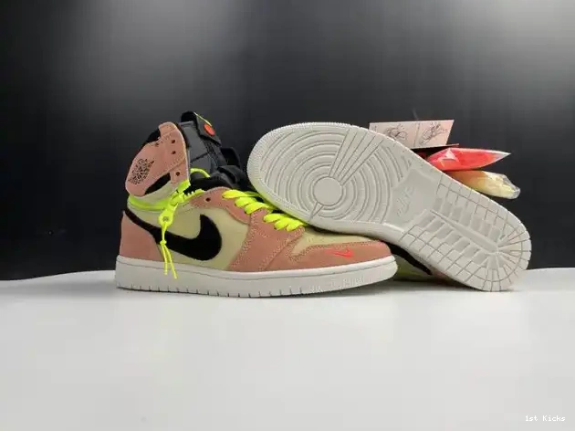 1st Kicks Shoes Air Peach 1 Switch CW6576-800 High Jordan 0615